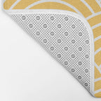 Yellow Japanese Seigaiha Wave Bath Mat Gallery Image 2