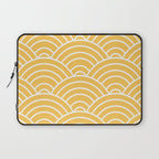 Yellow Japanese Seigaiha Wave Laptop Sleeve Gallery Image 1