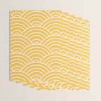 Yellow Japanese Seigaiha Wave Wrapping Paper Gallery Image 3