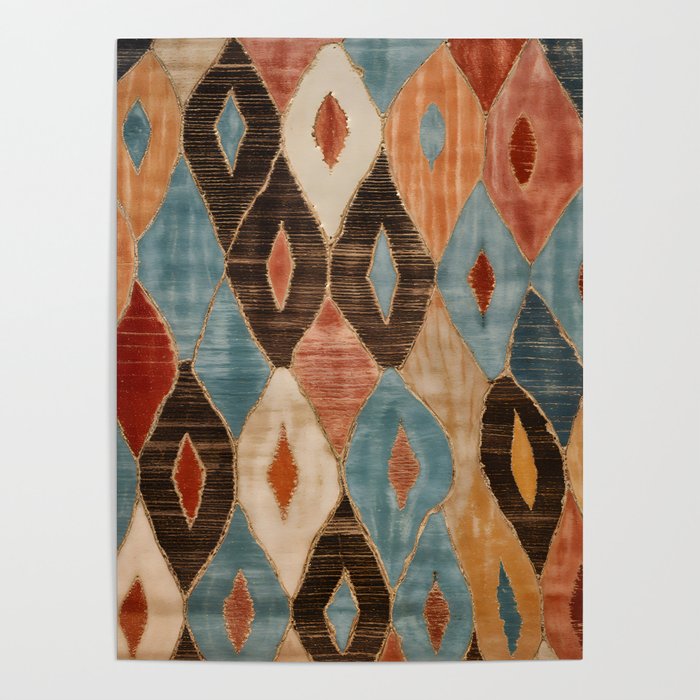 Rustic Shabby Moroccan Weave Poster Gallery Image 4