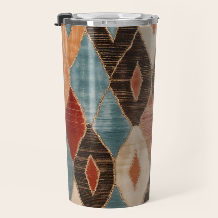 Rustic Shabby Moroccan Weave Travel Mug Gallery Image 3