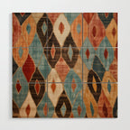 Rustic Shabby Moroccan Weave Wood Wall Art Gallery Image 1