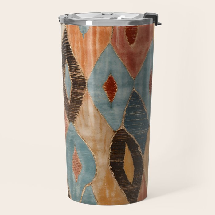 Rustic Shabby Moroccan Weave Travel Mug Gallery Image 2