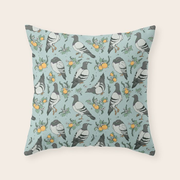 Pigeons, Apricots, and Thyme Throw Pillow Gallery Image 6
