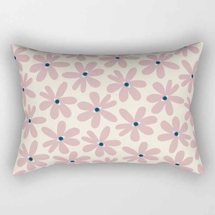 Floral Eyes Rectangular Pillow Gallery Image 1