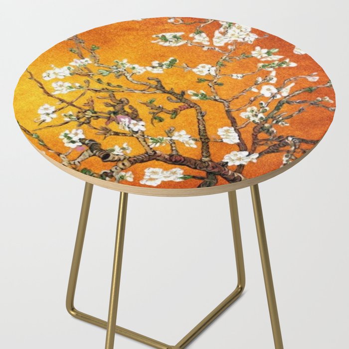Vincent van Gogh Blossoming Almond Tree (Almond Blossoms) Orange Sky Side Table Gallery Image 2