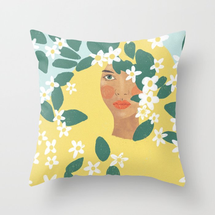 Jasmine #2 Throw Pillow Gallery Image 6