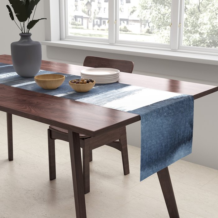 Blue Brush Table Runner Gallery Image 2