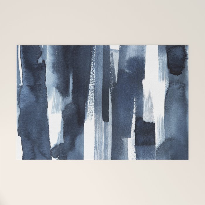 Blue Brush Welcome Mat Gallery Image 1