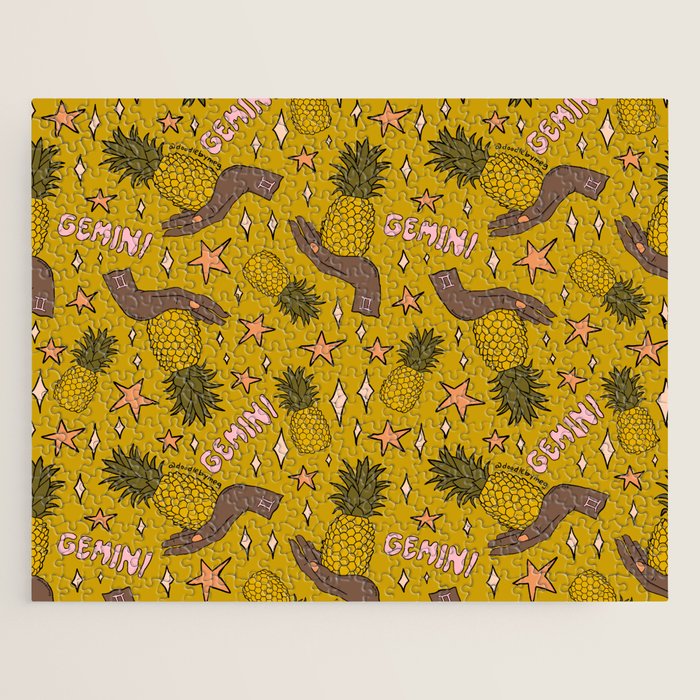 Gemini Pineapple Print Jigsaw Puzzle Gallery Image 1
