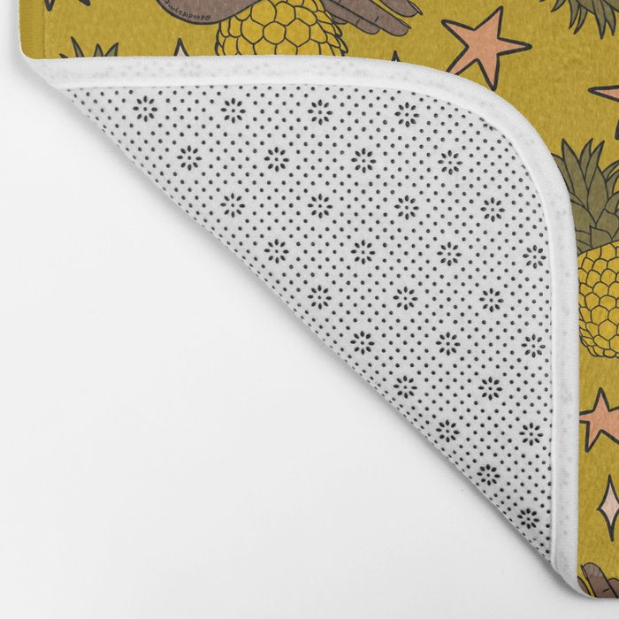 Gemini Pineapple Print Bath Mat Gallery Image 2