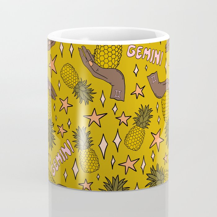 Gemini Pineapple Print Coffee Mug Gallery Image 4