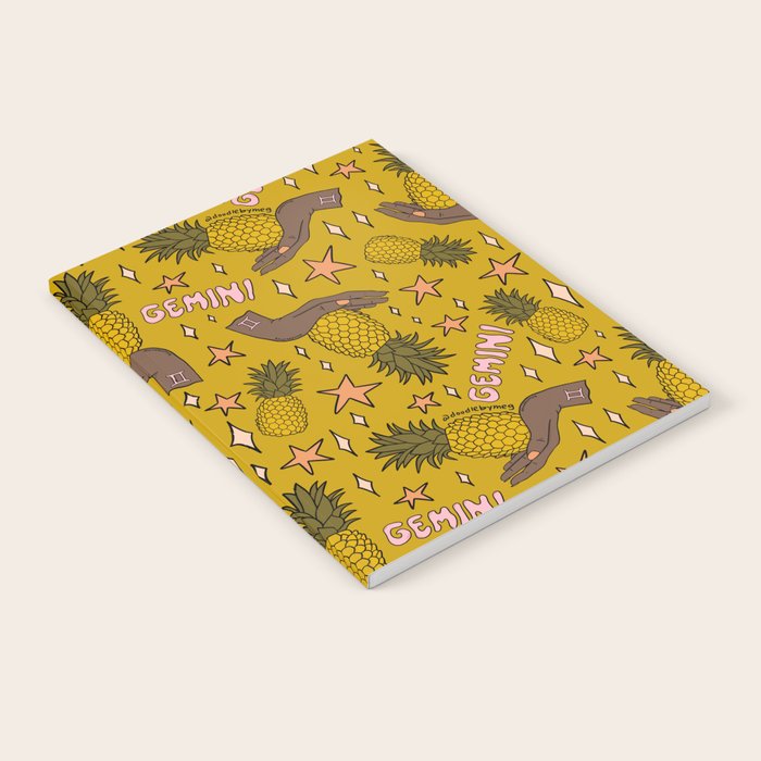 Gemini Pineapple Print Notebook Gallery Image 2