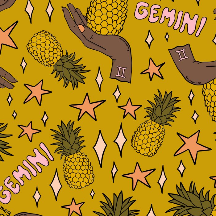 Gemini Pineapple Print Coffee Mug Gallery Image 2