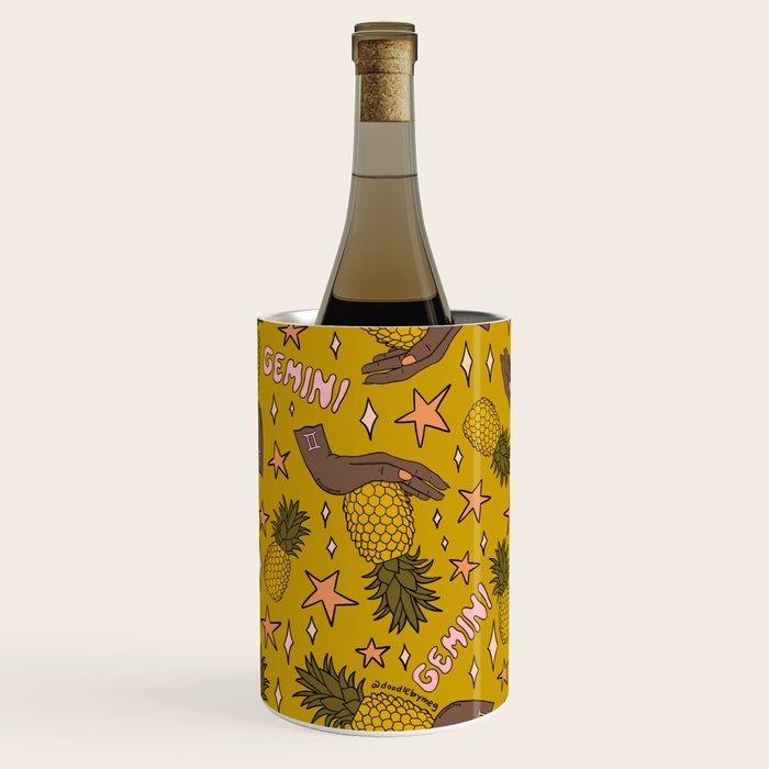 Gemini Pineapple Print Wine Chiller Gallery Image 2