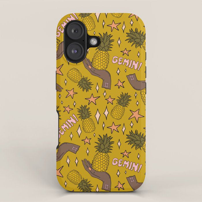 Gemini Pineapple Print iPhone Case Gallery Image 1