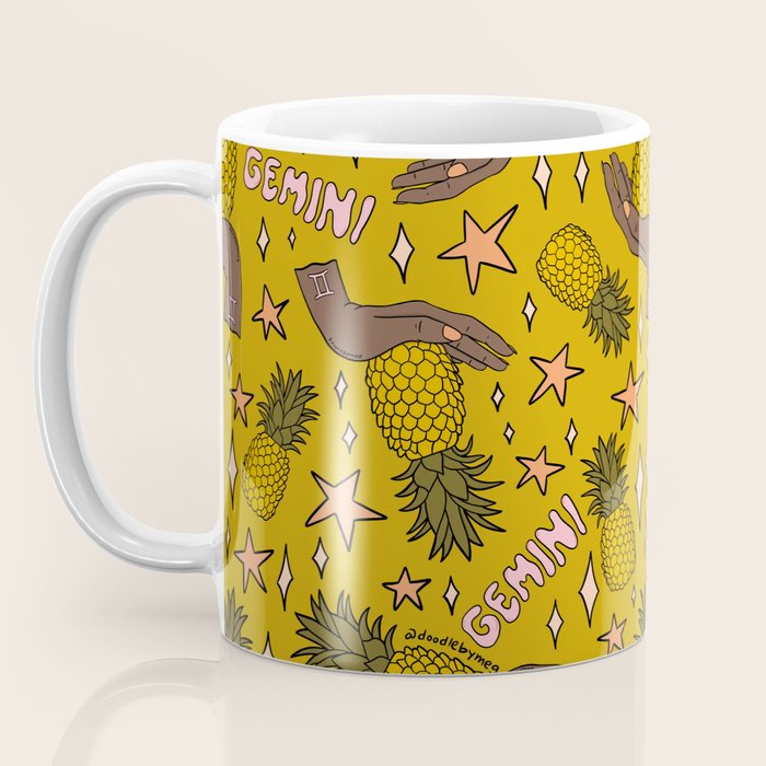 Gemini Pineapple Print Coffee Mug Gallery Image 3