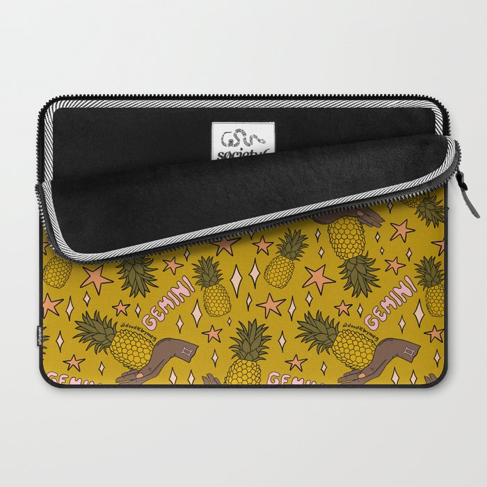 Gemini Pineapple Print Laptop Sleeve Gallery Image 2