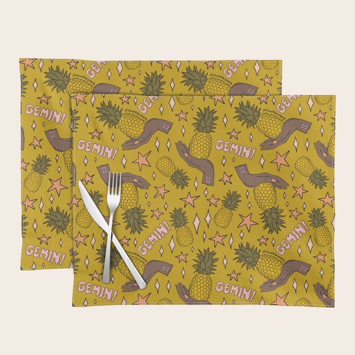 Gemini Pineapple Print Placemat Gallery Image 1