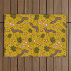 Gemini Pineapple Print Outdoor Rug Gallery Image 1
