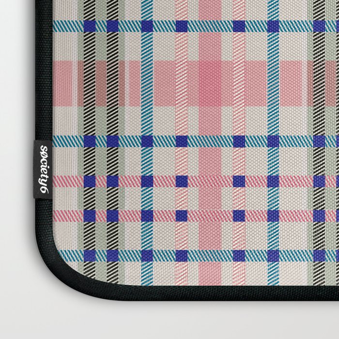 Vibrant Plaid Fusion B Laptop Sleeve Gallery Image 3