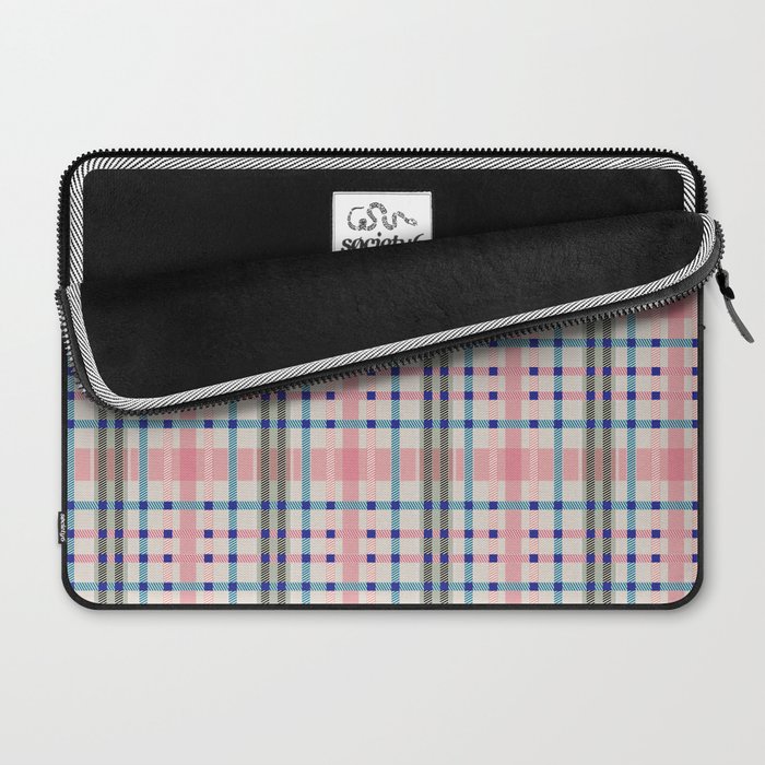 Vibrant Plaid Fusion B Laptop Sleeve Gallery Image 2