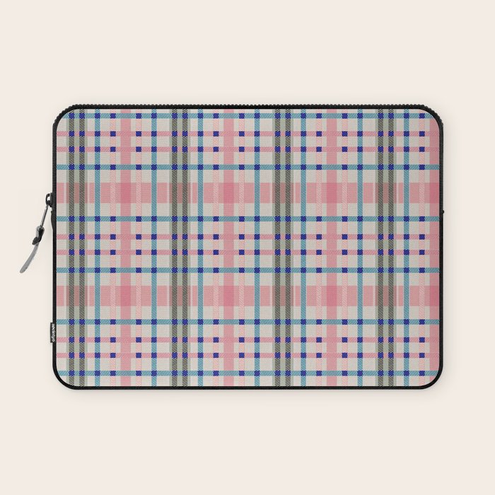 Vibrant Plaid Fusion B Laptop Sleeve Gallery Image 1