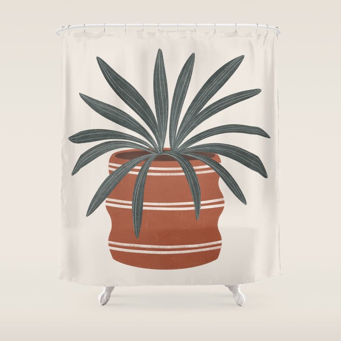 happy houseplant Shower Curtain Gallery Image 1