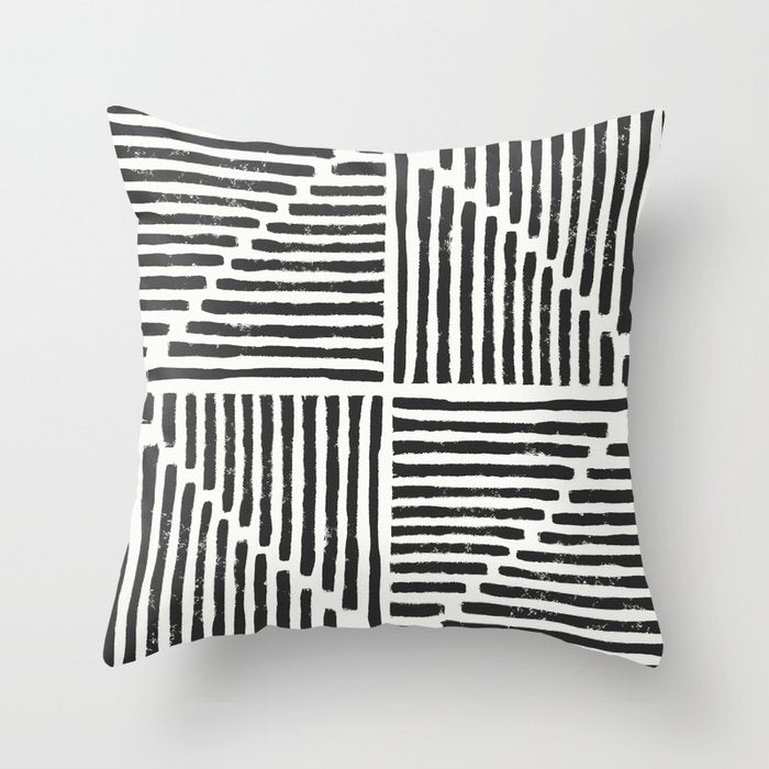 Rook in Black and White Throw Pillow Gallery Image 1