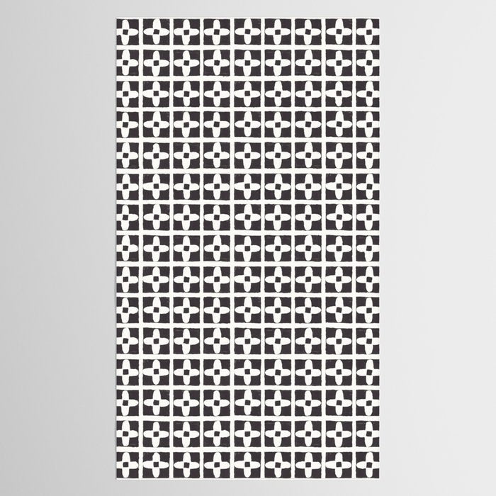 Floral Tiles / Lino Print Tablecloth Gallery Image 2