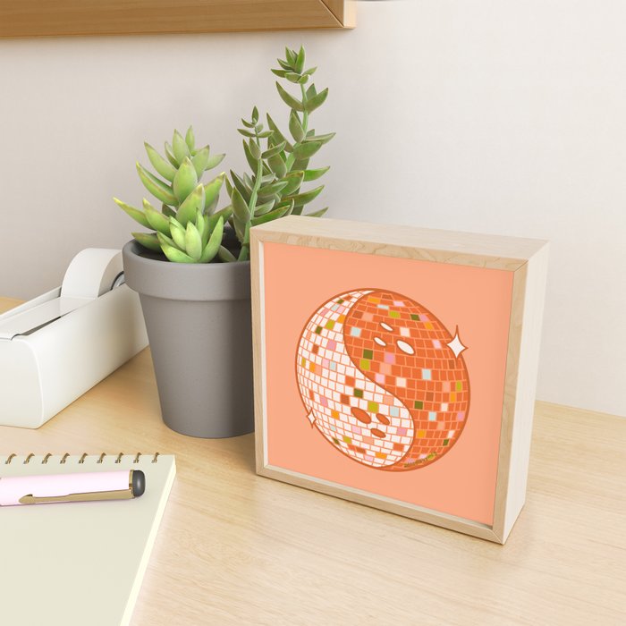 Spooky Yin Yang Disco Ball Mini Art Print Gallery Image 2