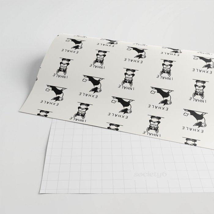 Inhale Exhale Boston Terrier Wrapping Paper Gallery Image 2