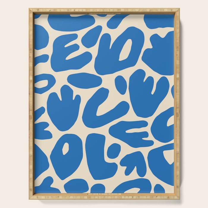 Abstract organic nature shape art pattern Serving Tray Gallery Image 1