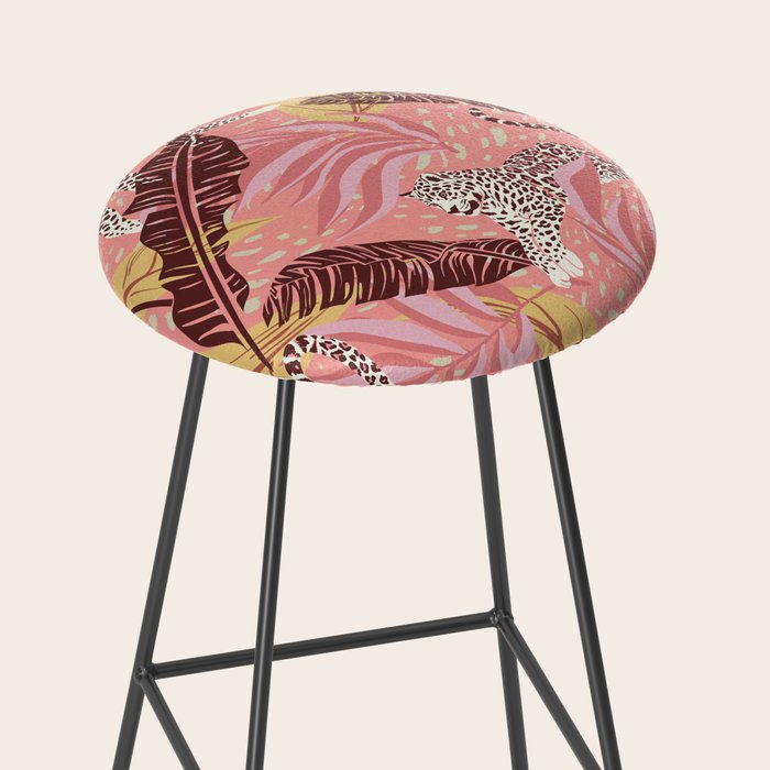 Leopard Crush Pink Stool Gallery Image 2