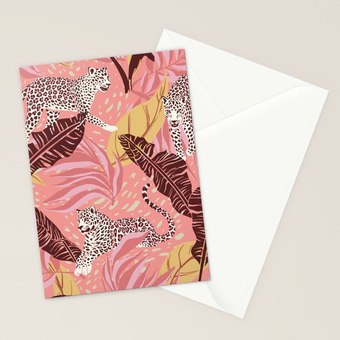 Leopard Crush Pink Stationery Card Gallery Image 2