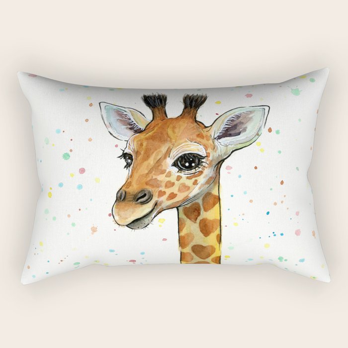 Baby Giraffe Rectangular Pillow Gallery Image 2