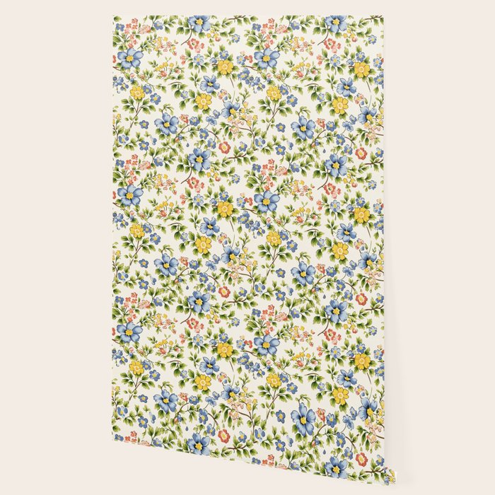 Cute Summer Floral Hand Painted Wallpaper Gallery Image 2