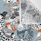 Favorite chickens blue Wall Tapestry Gallery Image 3
