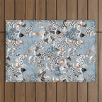 Favorite chickens blue Outdoor Rug Gallery Image 1