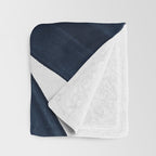 Minimalist Painting Blue II, Modern Abstract Throw Blanket Gallery Image 3