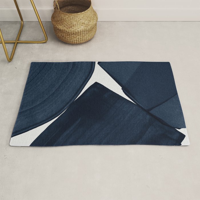Minimalist Painting Blue II, Modern Abstract Rug Gallery Image 1