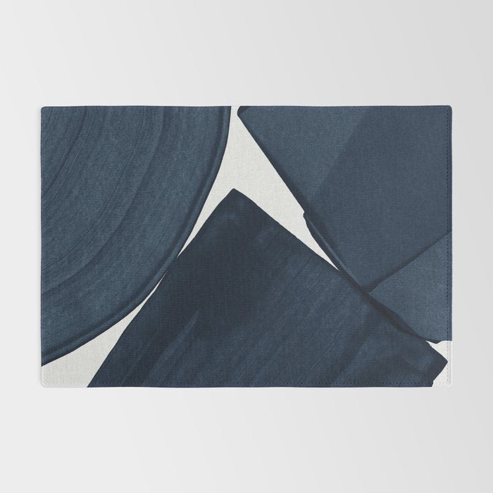 Minimalist Painting Blue II, Modern Abstract Rug Gallery Image 2