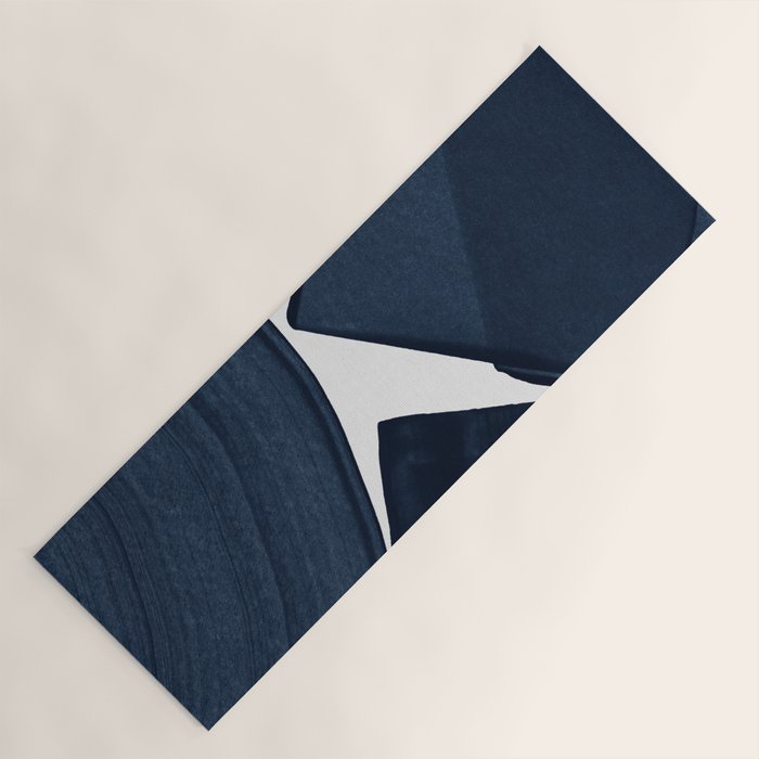 Minimalist Painting Blue II, Modern Abstract Yoga Mat Gallery Image 1