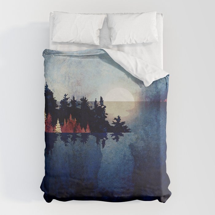 Autumn Moon Reflection Duvet Cover Gallery Image 1