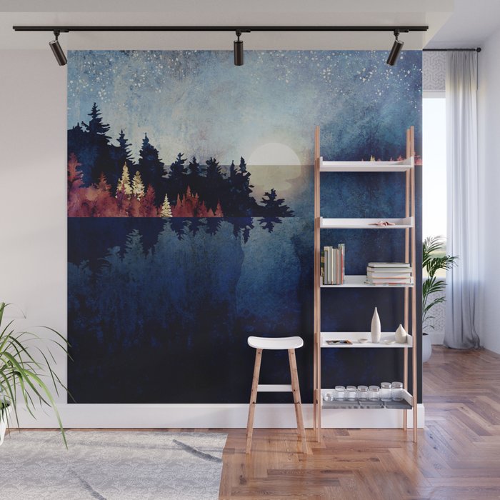 Autumn Moon Reflection Wall Mural Gallery Image 1