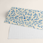 Organic Blue floral nature art doodle pattern Wrapping Paper Gallery Image 2