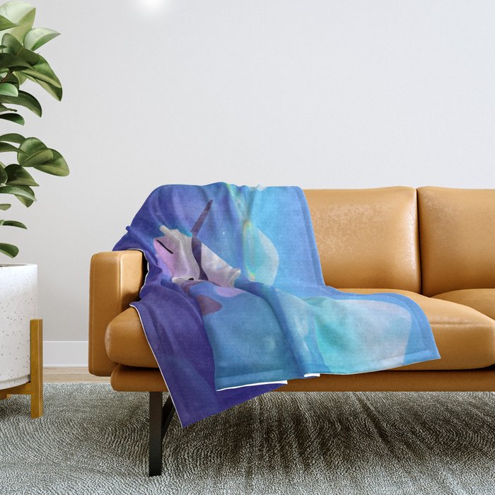 Beluga and Narwhal Throw Blanket Gallery Image 1