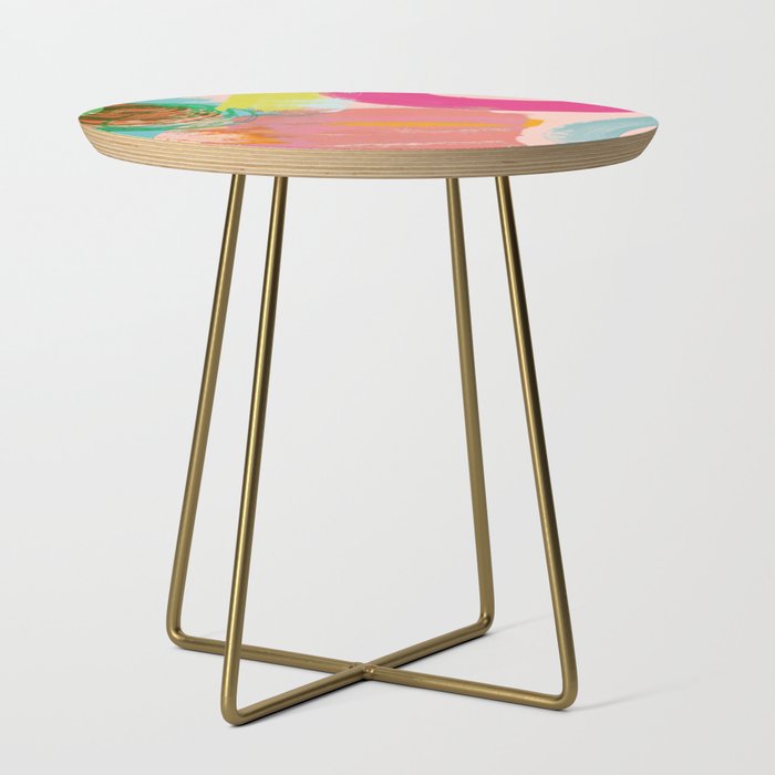 brush strokes abstract art Side Table Gallery Image 1