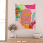 brush strokes abstract art Wall Tapestry Gallery Image 2