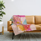 brush strokes abstract art Throw Blanket Gallery Image 1